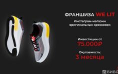 Франшиза WE LIT: Интернет-магазин оригинальных кроссовок