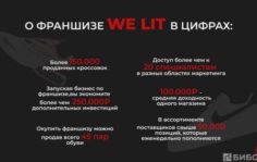 Франшиза WE LIT: Интернет-магазин оригинальных кроссовок